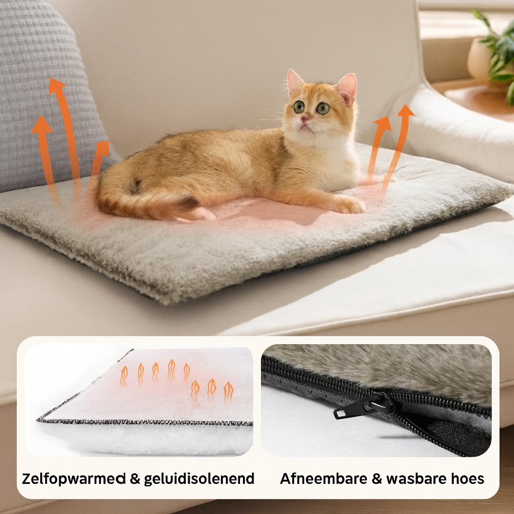 Cavorria WinterPaw Bed™ - De #1 oplossing tegen rillingen, kou en ongemak bij katten