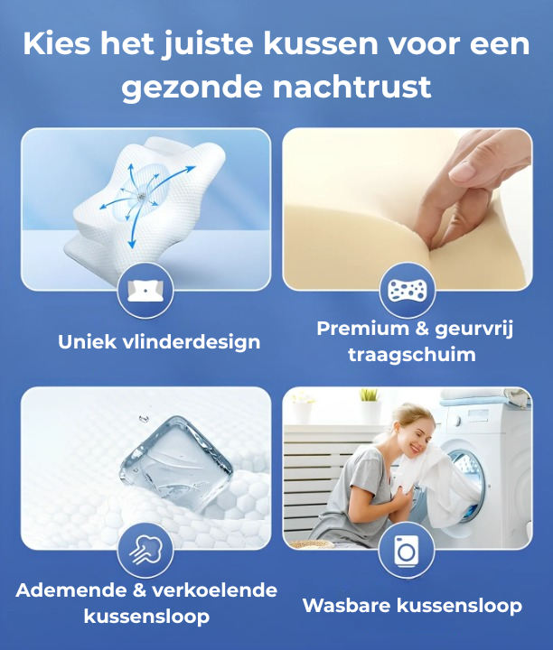 CloudAlign™ #1 Kussen om wakker te worden zonder nekpijn.