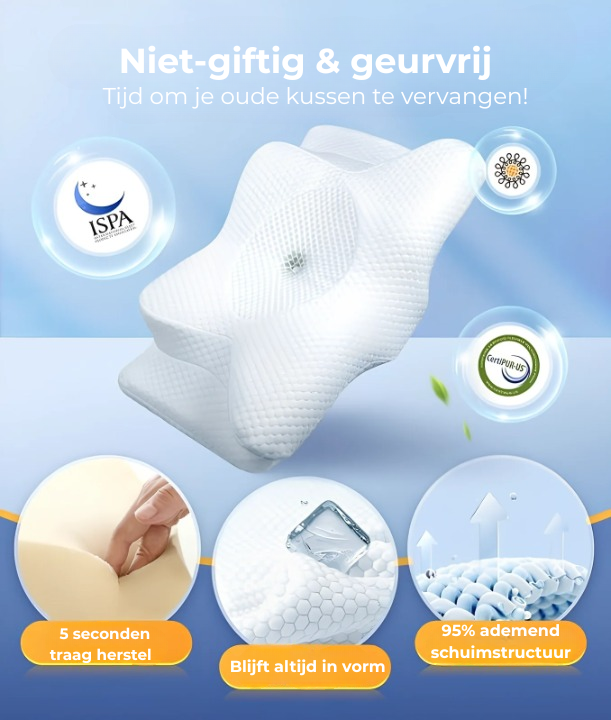 CloudAlign™ #1 Kussen om wakker te worden zonder nekpijn.